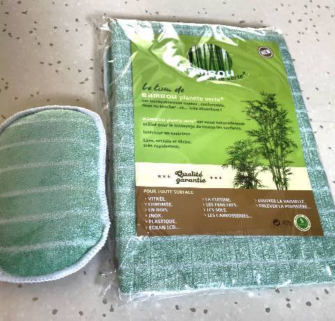 MicroFibre Bambou 'Planète Verte' Lot X2